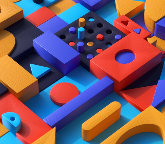 Web 3.0 blocks graphic