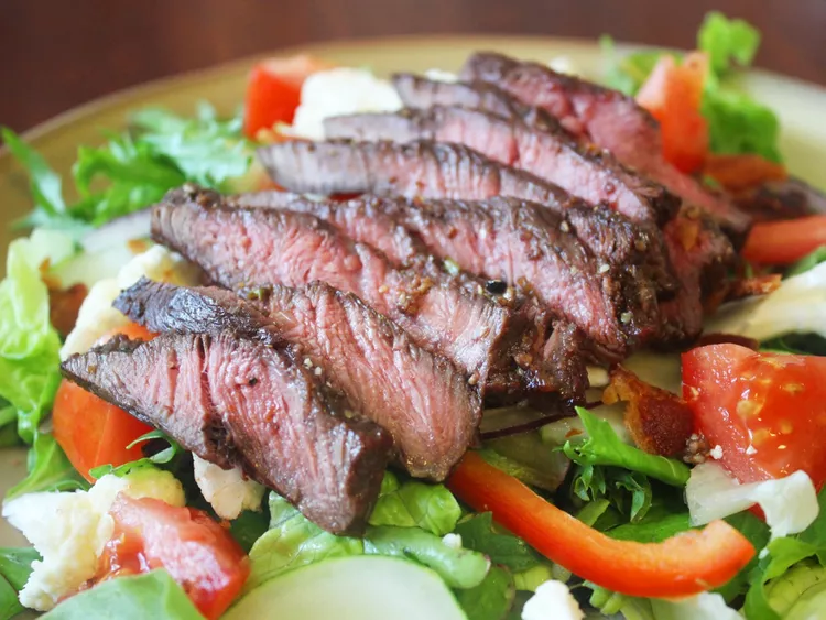 cooked flat iron steak